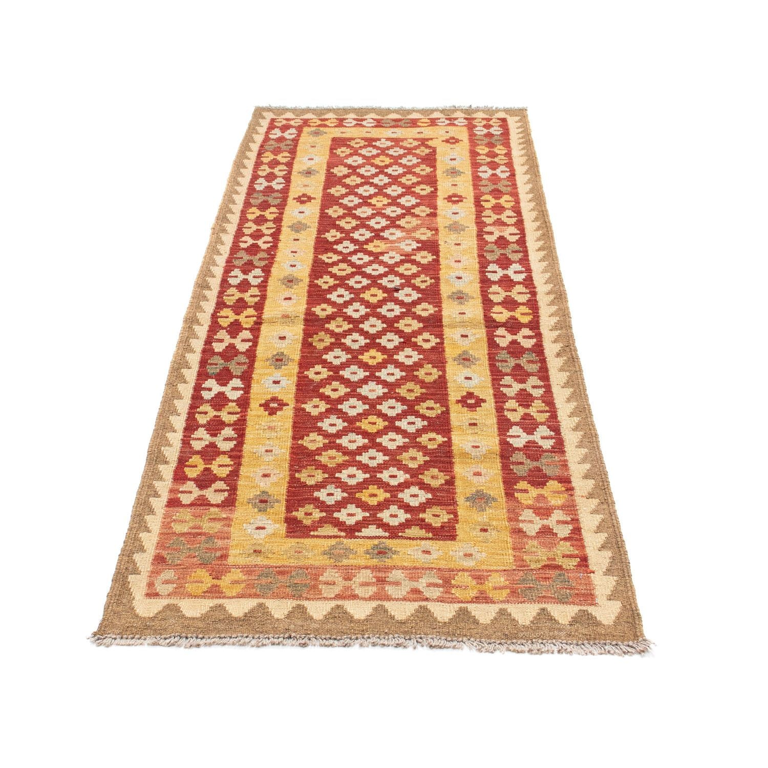Tappeto corsia Tappeto Kelim - Orientale - 197 x 73 cm - ruggine