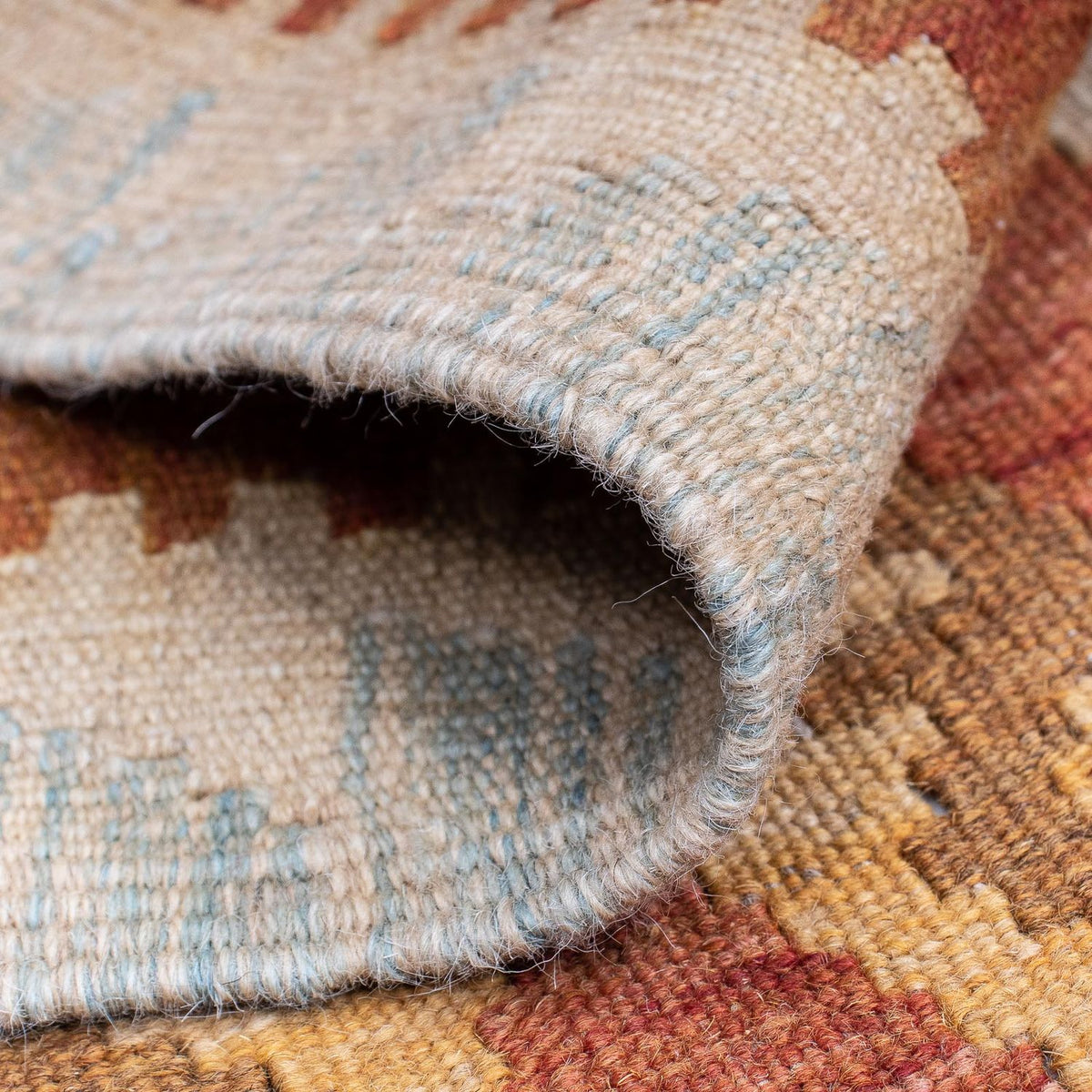 Tappeto corsia Tappeto Kelim - Splash - 200 x 60 cm - ruggine