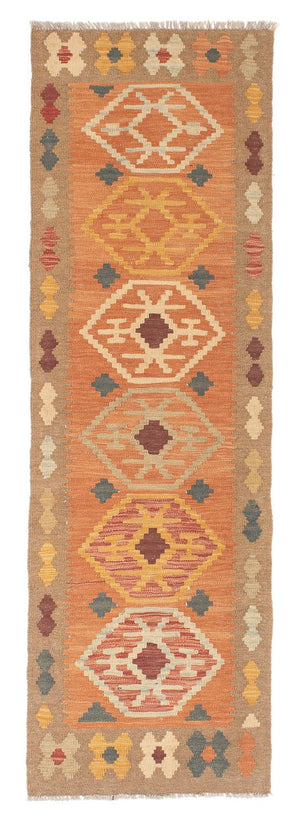 Tappeto corsia Tappeto Kelim - Splash - 200 x 62 cm - marrone