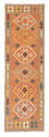 Tappeto corsia Tappeto Kelim - Splash - 200 x 62 cm - marrone