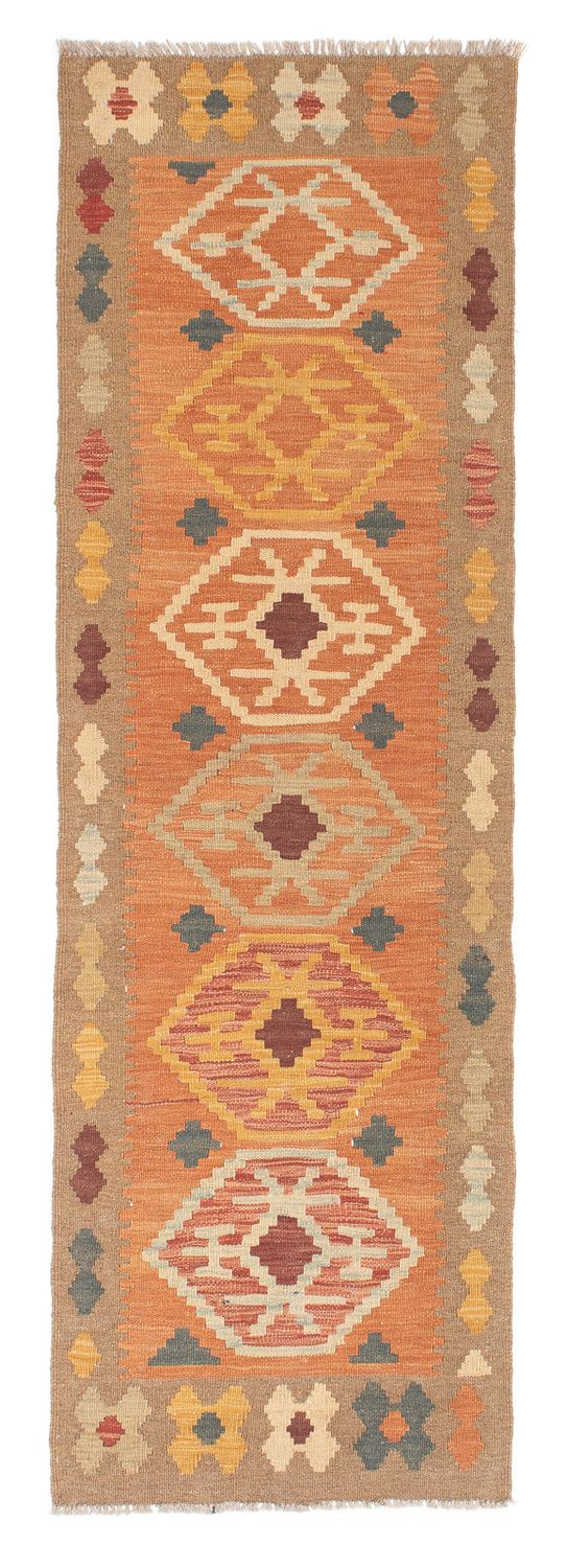 Tappeto corsia Tappeto Kelim - Splash - 200 x 62 cm - marrone