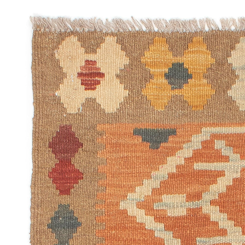 Tappeto corsia Tappeto Kelim - Splash - 200 x 62 cm - marrone