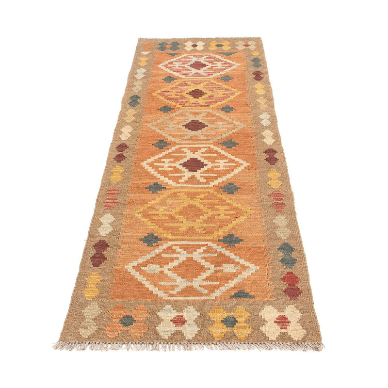Tappeto corsia Tappeto Kelim - Splash - 200 x 62 cm - marrone