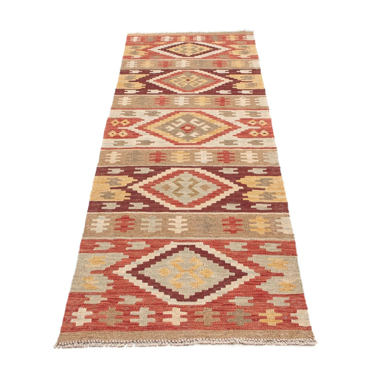 Tappeto corsia Tappeto Kelim - Splash - 205 x 64 cm - multicolore
