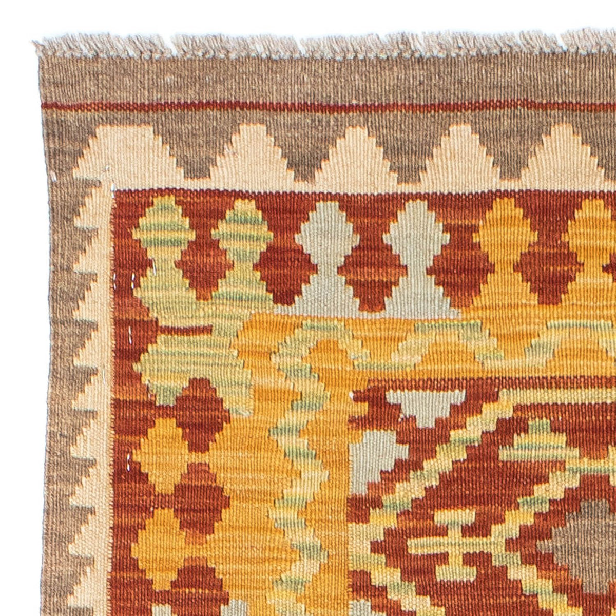 Tappeto corsia Tappeto Kelim - Orientale - 195 x 73 cm - rosso