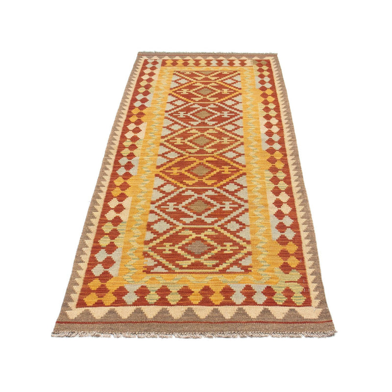 Tappeto corsia Tappeto Kelim - Orientale - 195 x 73 cm - rosso