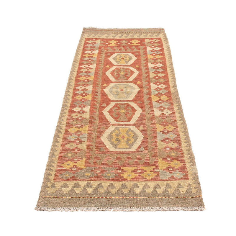 Tappeto corsia Tappeto Kelim - Splash - 193 x 64 cm - ruggine