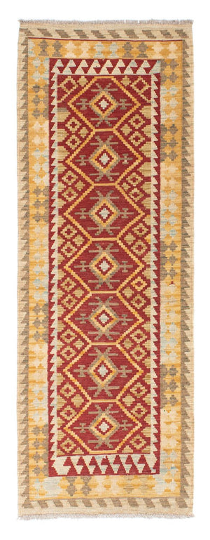Tappeto corsia Tappeto Kelim - Orientale - 203 x 71 cm - rosso