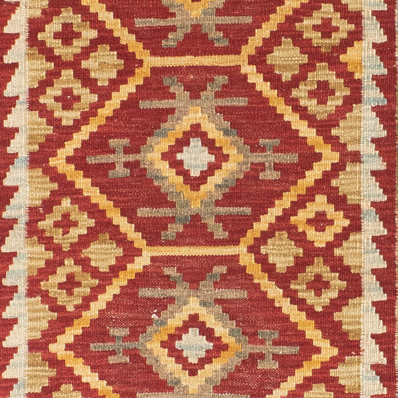 Tappeto corsia Tappeto Kelim - Orientale - 203 x 71 cm - rosso