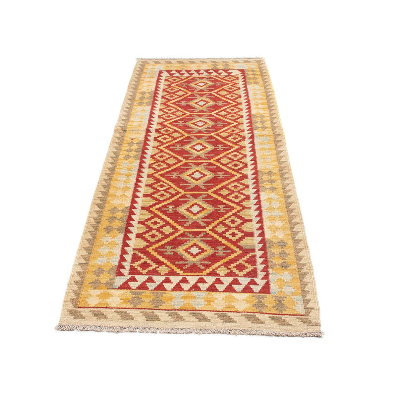 Tappeto corsia Tappeto Kelim - Orientale - 203 x 71 cm - rosso