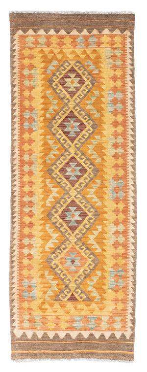 Tappeto corsia Tappeto Kelim - Orientale - 209 x 71 cm - oro
