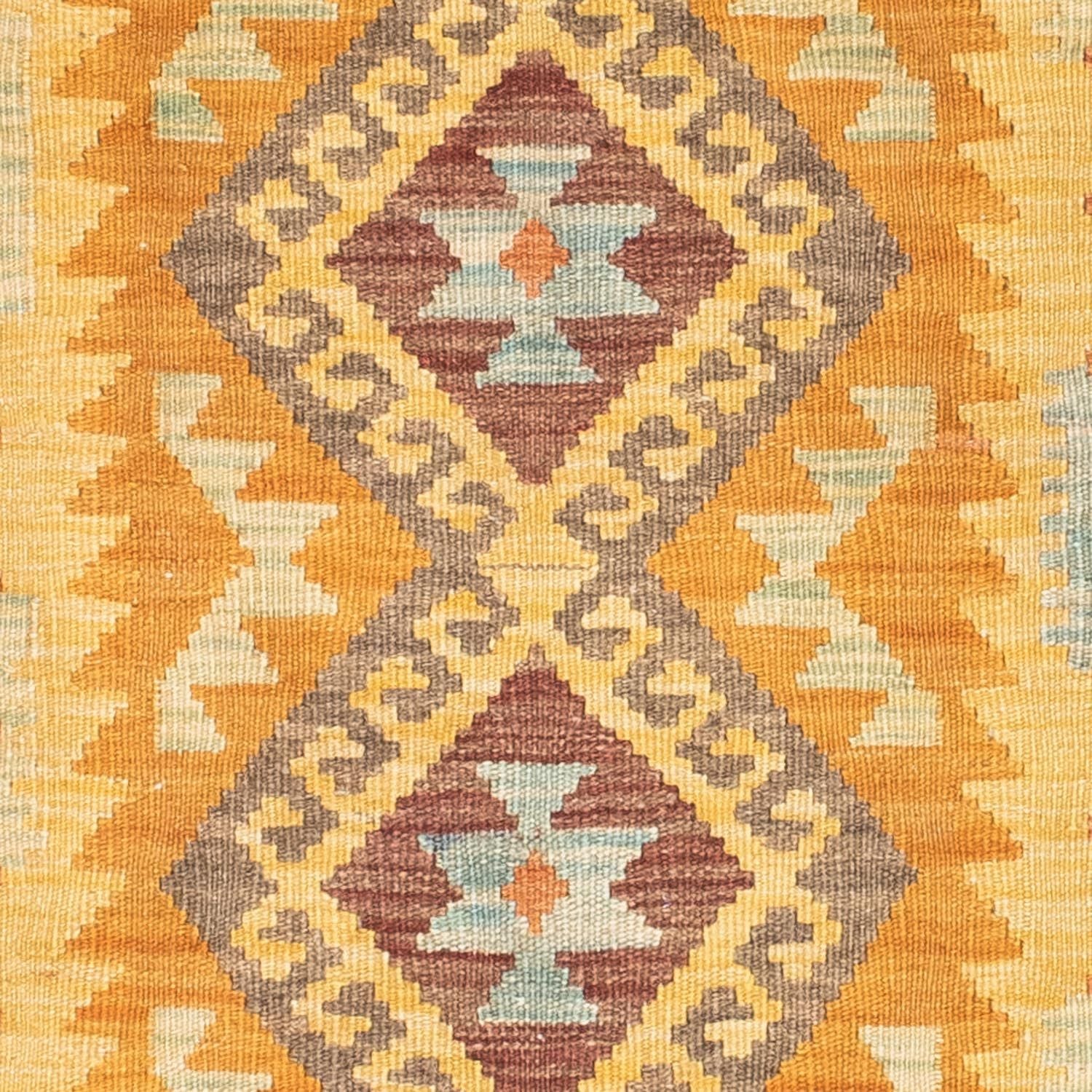 Tappeto corsia Tappeto Kelim - Orientale - 209 x 71 cm - oro