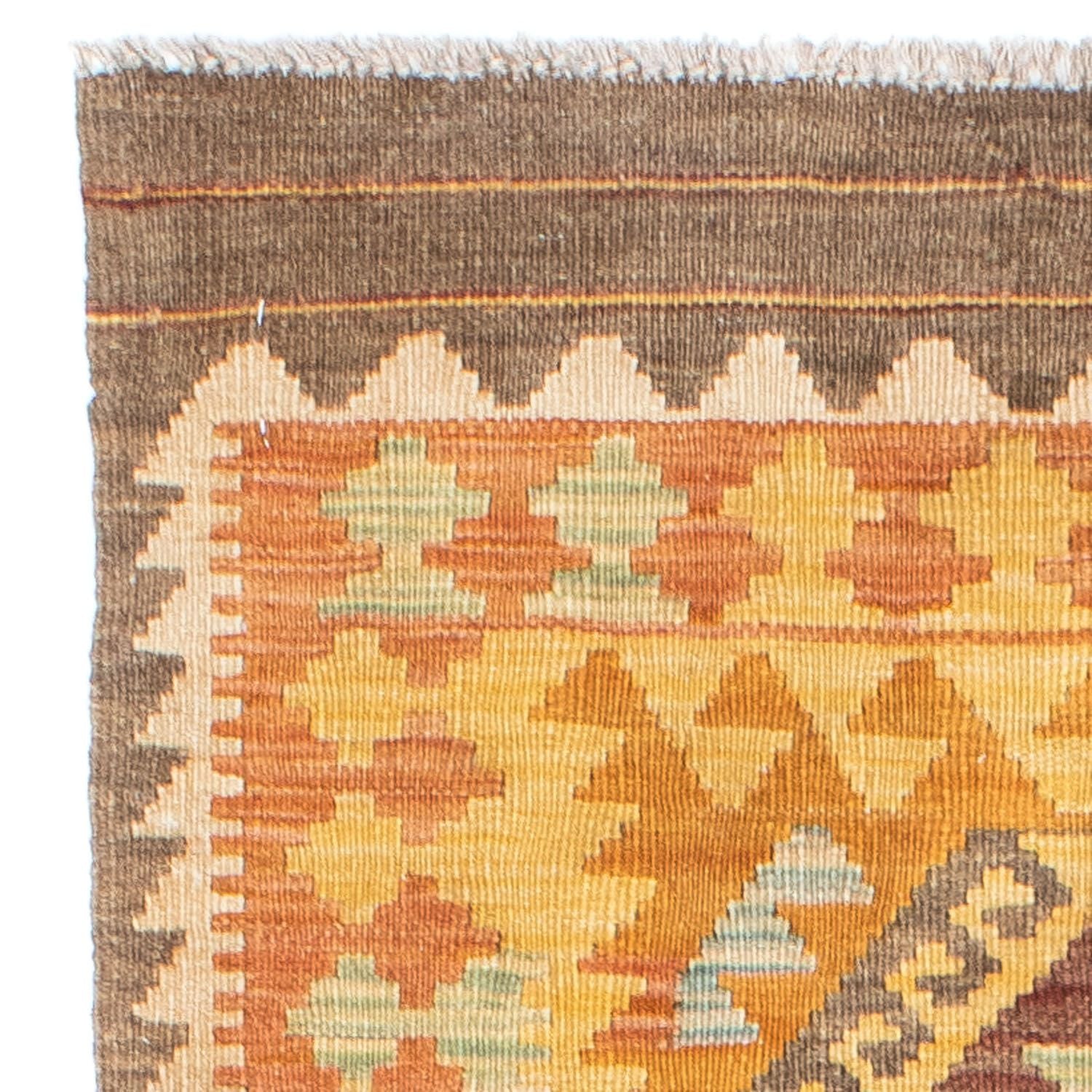 Tappeto corsia Tappeto Kelim - Orientale - 209 x 71 cm - oro