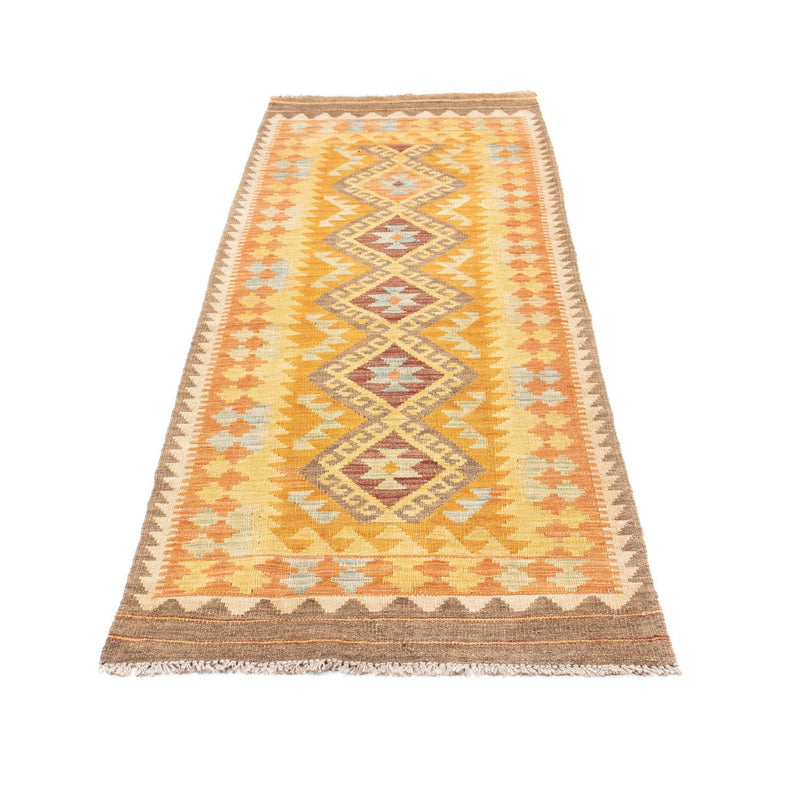 Tappeto corsia Tappeto Kelim - Orientale - 209 x 71 cm - oro