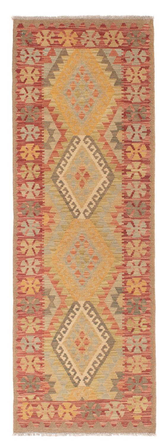 Tappeto corsia Tappeto Kelim - Splash - 207 x 66 cm - rosso chiaro