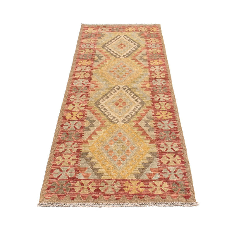 Tappeto corsia Tappeto Kelim - Splash - 207 x 66 cm - rosso chiaro