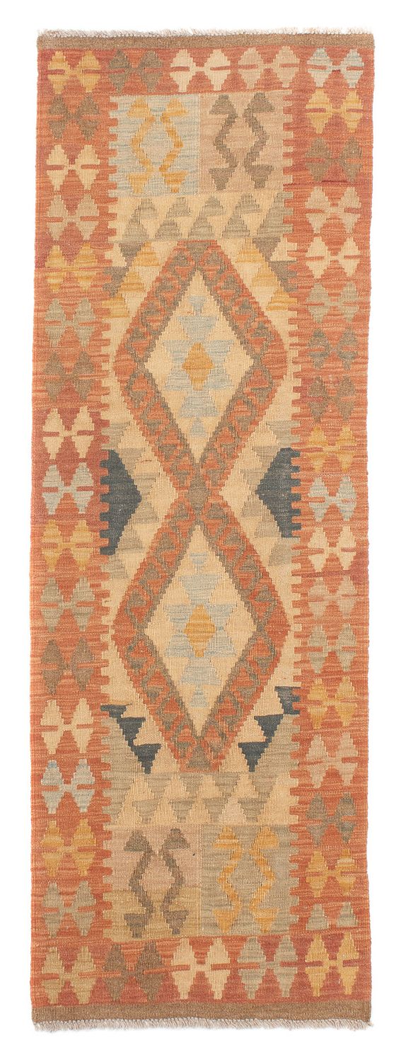 Tappeto corsia Tappeto Kelim - Splash - 206 x 61 cm - ruggine