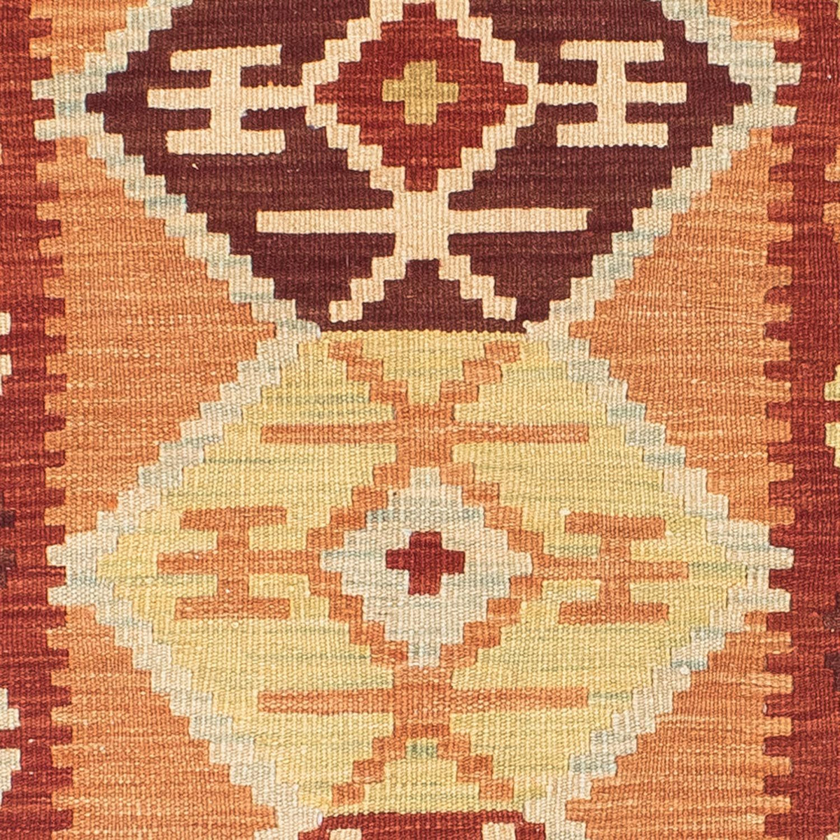 Tappeto corsia Tappeto Kelim - Orientale - 201 x 64 cm - marrone chiaro