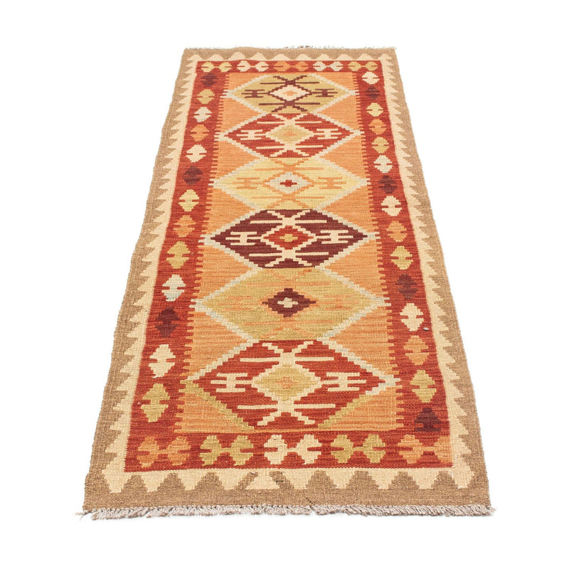 Tappeto corsia Tappeto Kelim - Orientale - 201 x 64 cm - marrone chiaro