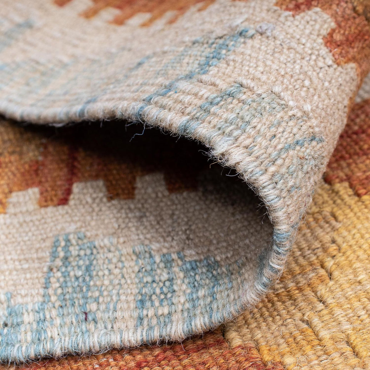 Tappeto corsia Tappeto Kelim - Splash - 202 x 62 cm - ruggine