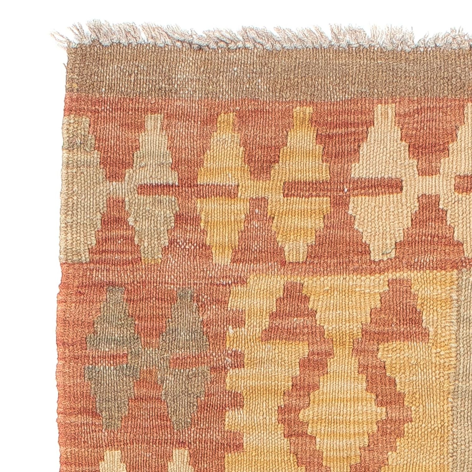 Tappeto corsia Tappeto Kelim - Splash - 207 x 65 cm - rosso chiaro