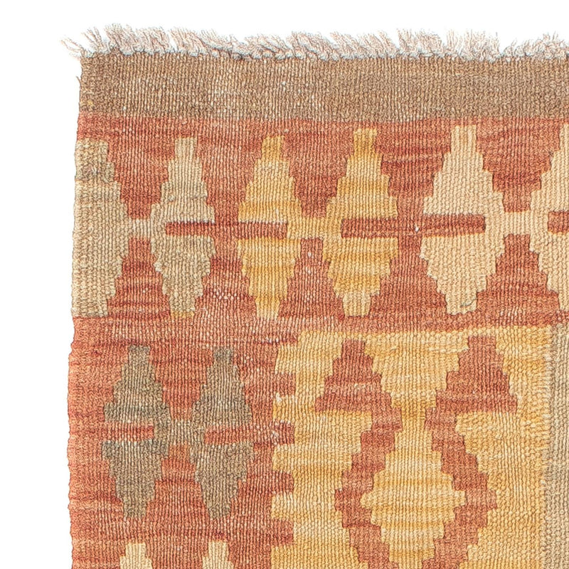 Tappeto corsia Tappeto Kelim - Splash - 207 x 65 cm - rosso chiaro