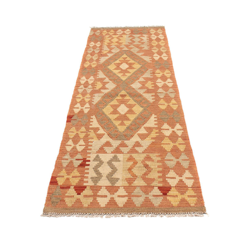 Tappeto corsia Tappeto Kelim - Splash - 207 x 65 cm - rosso chiaro