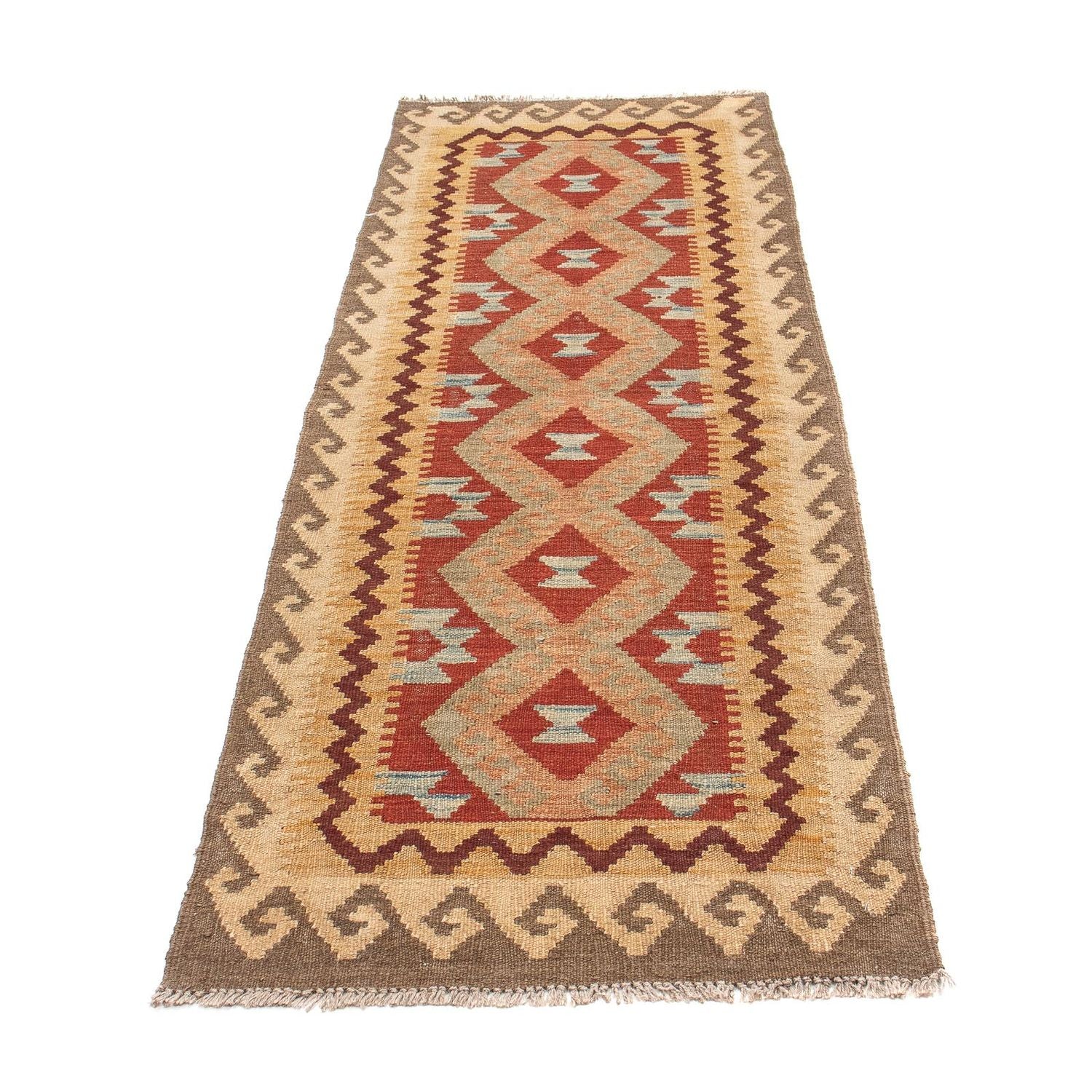 Tappeto corsia Tappeto Kelim - Splash - 202 x 64 cm - multicolore