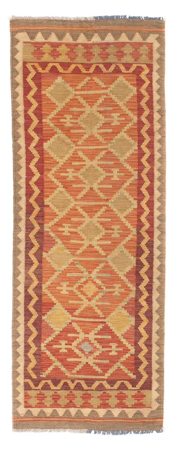 Tappeto corsia Tappeto Kelim - Splash - 198 x 68 cm - ruggine