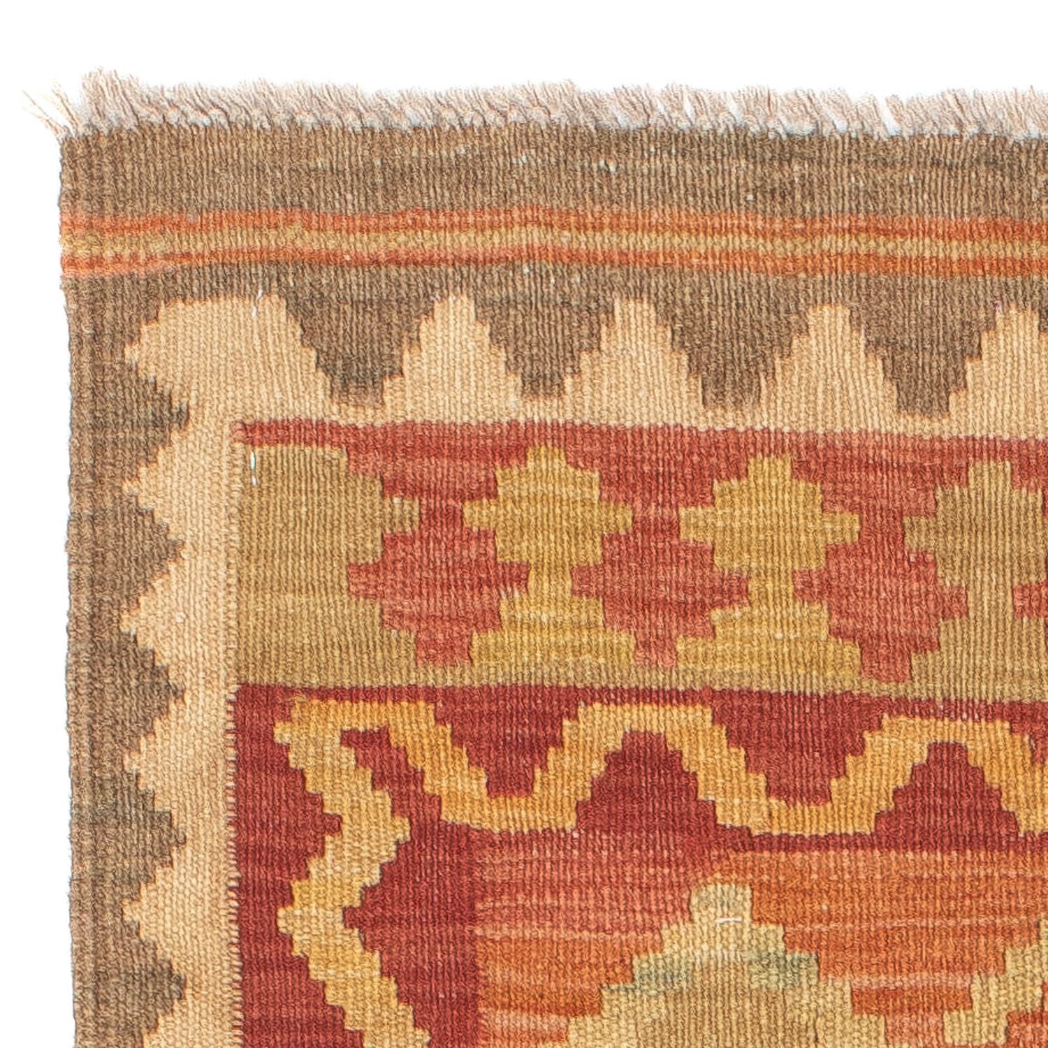 Tappeto corsia Tappeto Kelim - Splash - 198 x 68 cm - ruggine