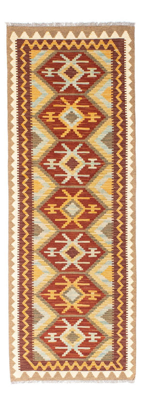 Tappeto corsia Tappeto Kelim - Orientale - 210 x 72 cm - marrone chiaro