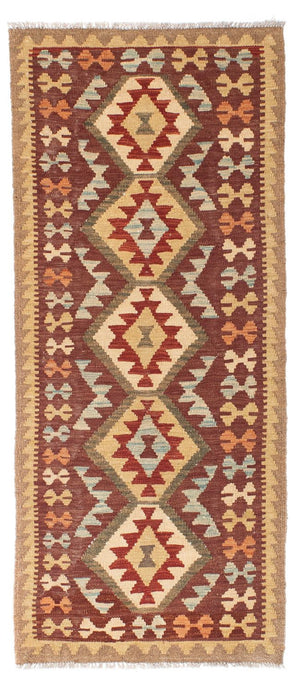 Tappeto corsia Tappeto Kelim - Orientale - 192 x 76 cm - marrone