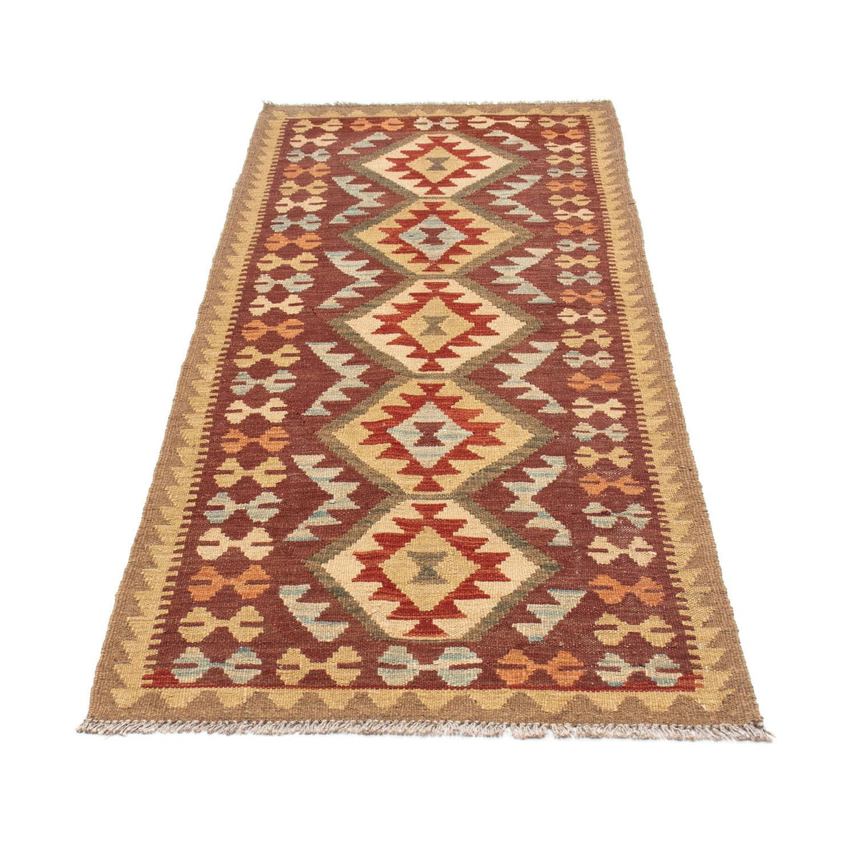 Tappeto corsia Tappeto Kelim - Orientale - 192 x 76 cm - marrone