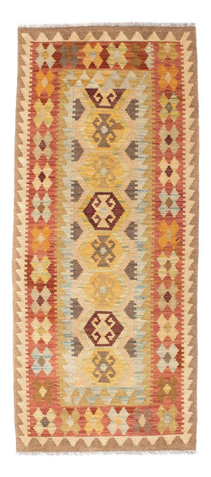 Tappeto corsia Tappeto Kelim - Orientale - 195 x 74 cm - beige