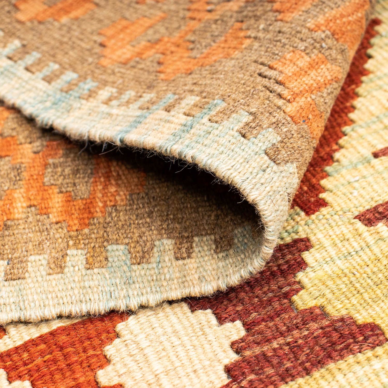 Tappeto corsia Tappeto Kelim - Orientale - 199 x 77 cm - beige