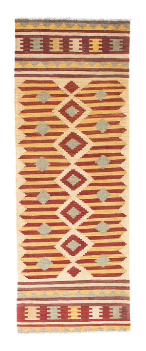 Tappeto corsia Tappeto Kelim - Orientale - 207 x 74 cm - beige
