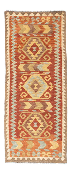 Tappeto corsia Tappeto Kelim - Orientale - 195 x 75 cm - arancione