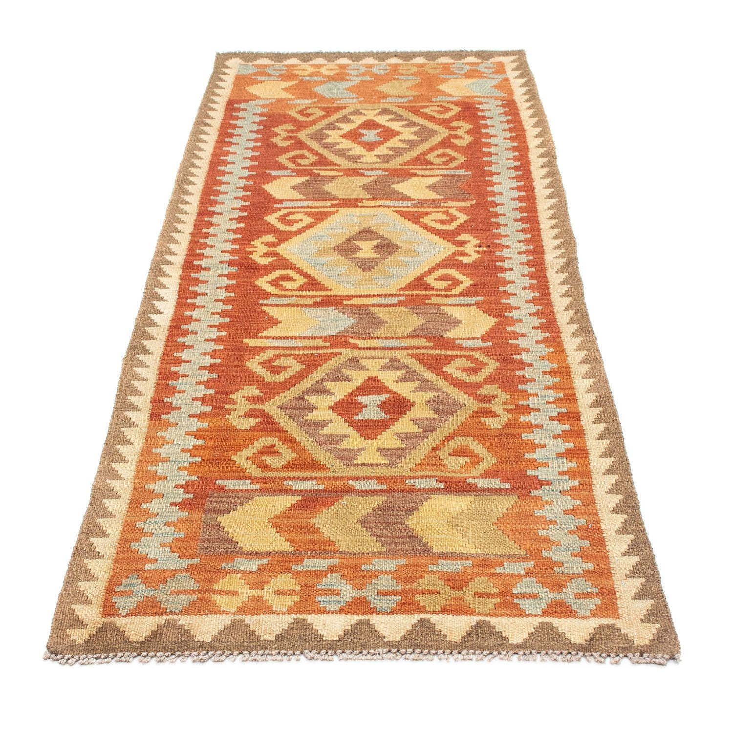 Tappeto corsia Tappeto Kelim - Orientale - 195 x 75 cm - arancione
