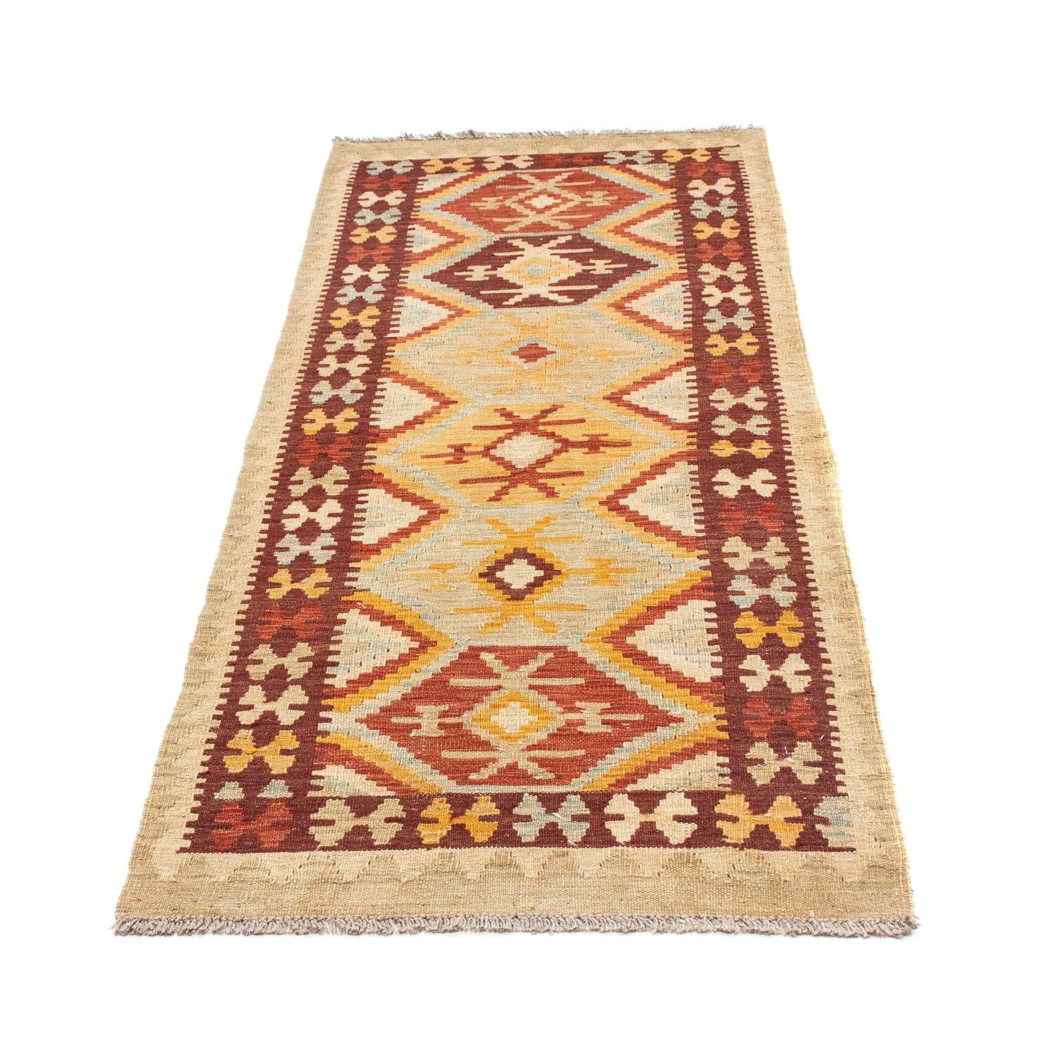 Tappeto corsia Tappeto Kelim - Orientale - 198 x 75 cm - beige