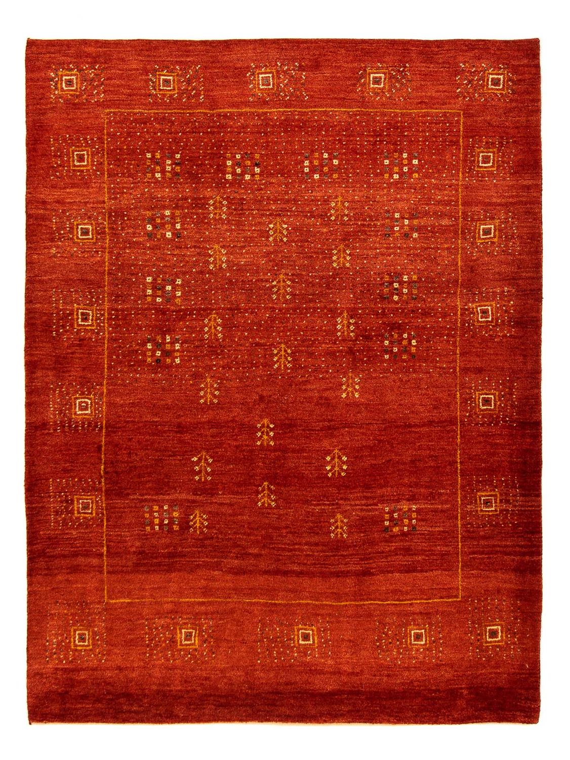 Tappeto Gabbeh - Loribaft Persero - 202 x 152 cm - rosso scuro