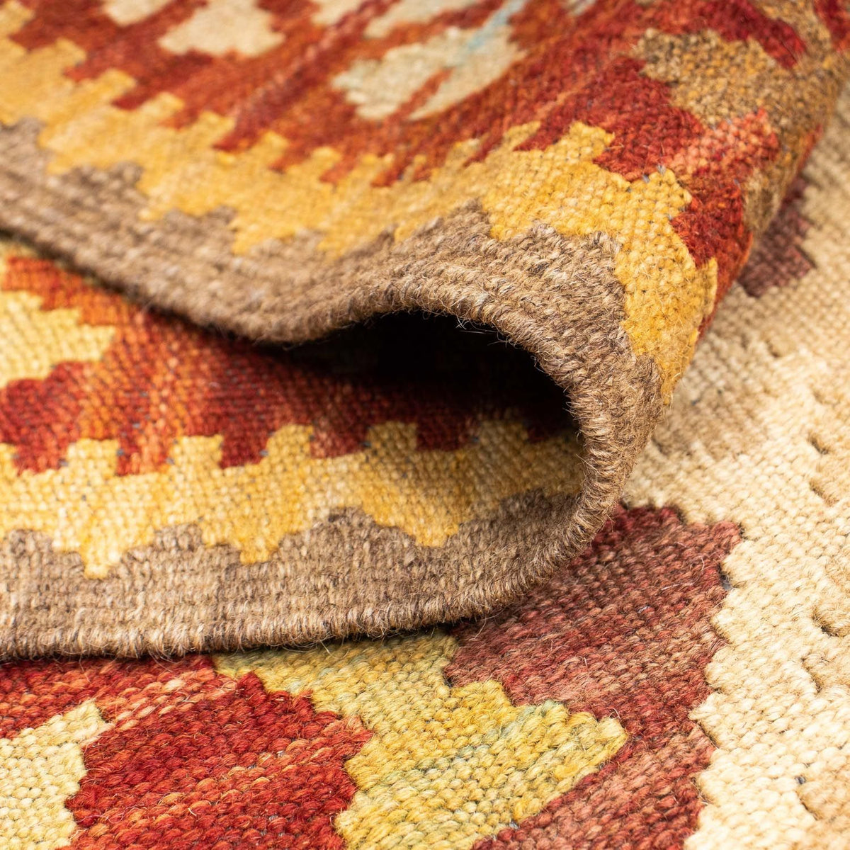 Tappeto corsia Tappeto Kelim - Orientale - 210 x 68 cm - beige