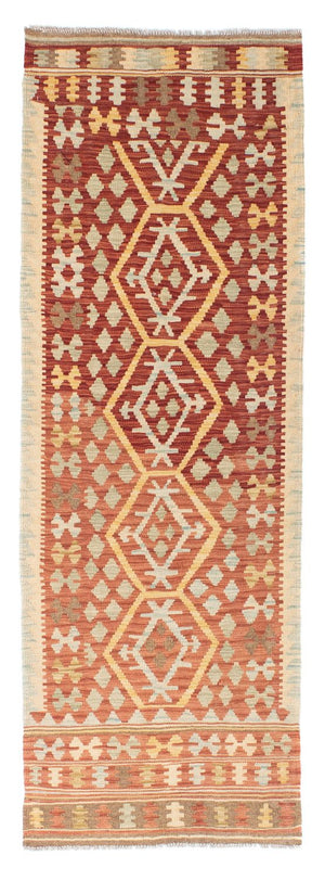 Tappeto corsia Tappeto Kelim - Orientale - 202 x 74 cm - rosso