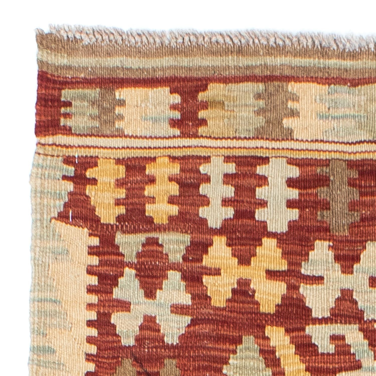 Tappeto corsia Tappeto Kelim - Orientale - 202 x 74 cm - rosso