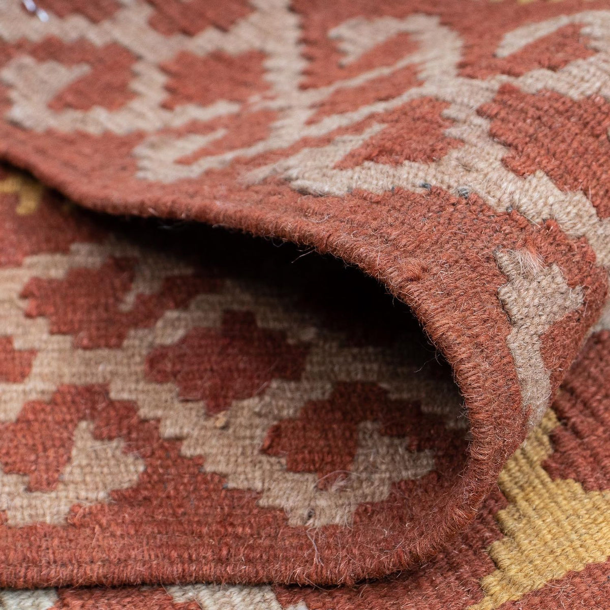 Tappeto corsia Tappeto Kelim - Splash - 203 x 69 cm - ruggine