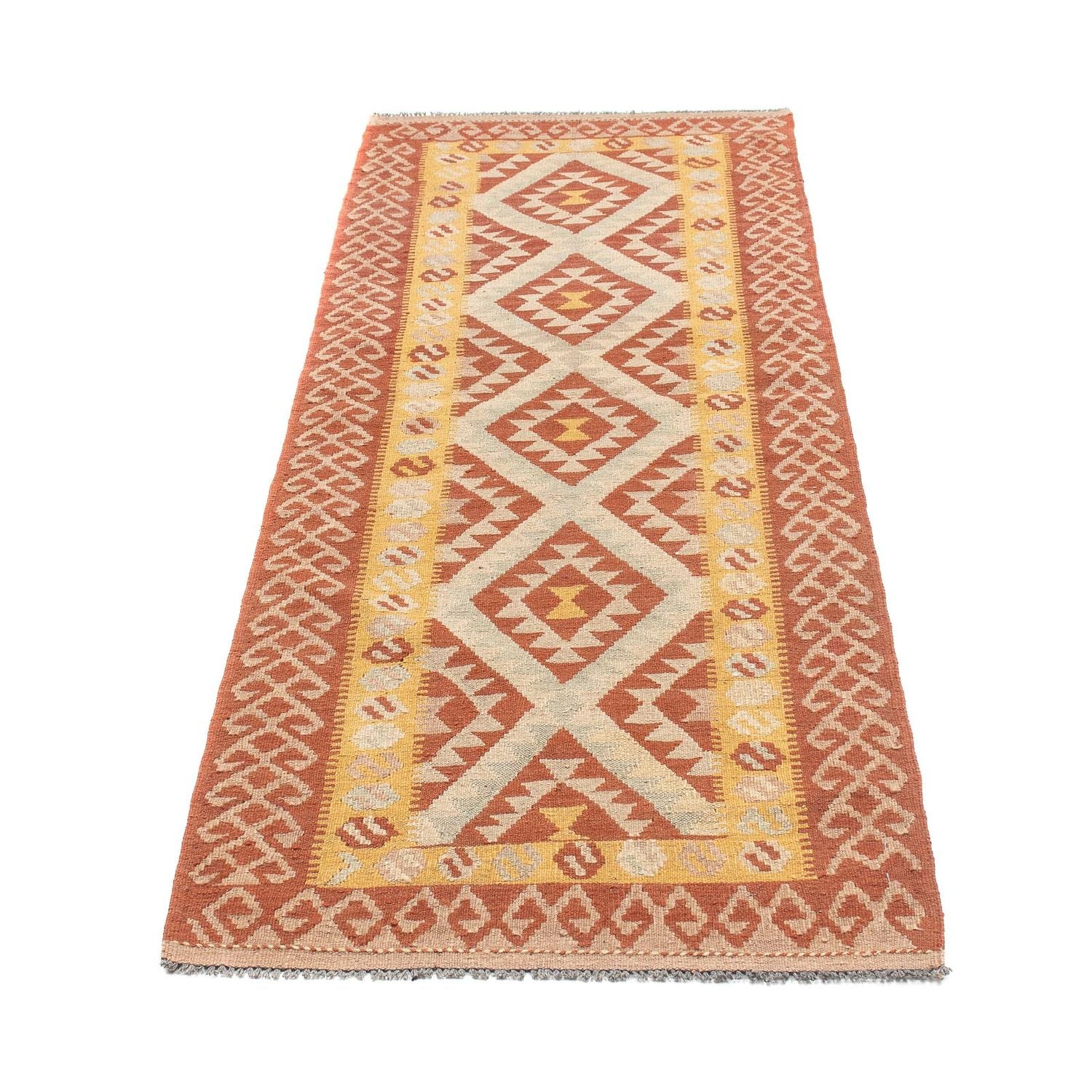 Tappeto corsia Tappeto Kelim - Splash - 203 x 69 cm - ruggine