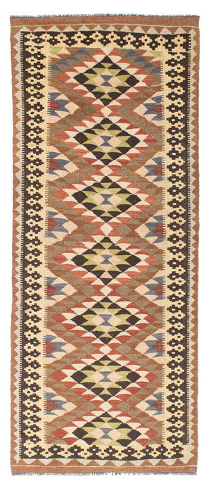 Tappeto corsia Tappeto Kelim - Orientale - 207 x 85 cm - marrone chiaro