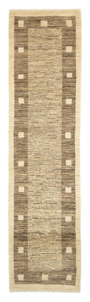 Tappeto corsia Tappeto Gabbeh - Indus - 300 x 74 cm - grigio