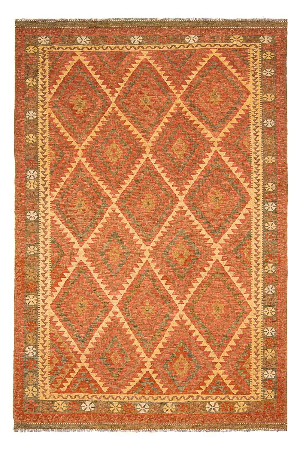 Tappeto Kelim - Splash - 294 x 207 cm - marrone