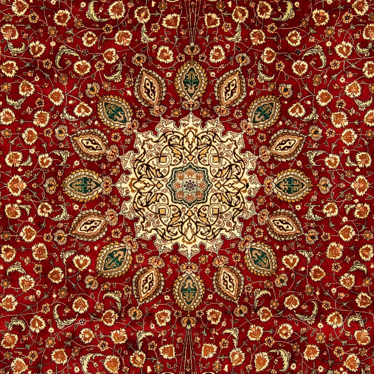 Tappeto Persero - Tabriz - 350 x 250 cm - rosso scuro