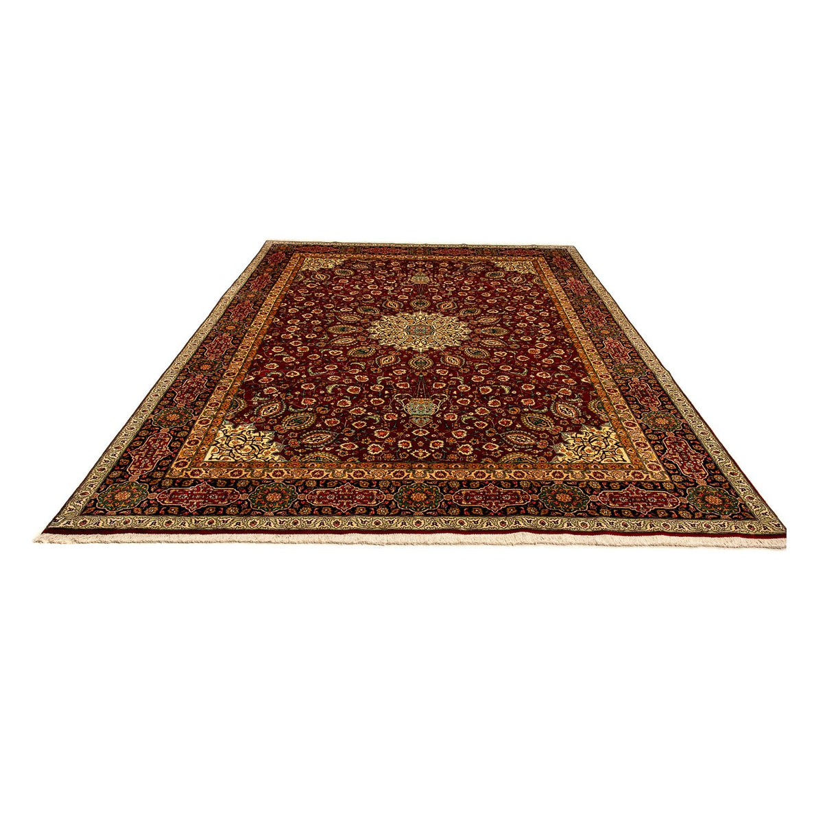 Tappeto Persero - Tabriz - 350 x 250 cm - rosso scuro